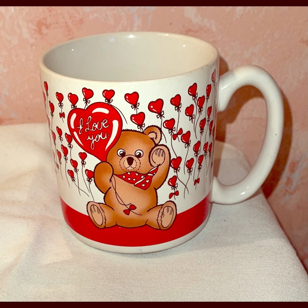 Vintage I ❤️ you Teddy Bear mug Valentine’s Day